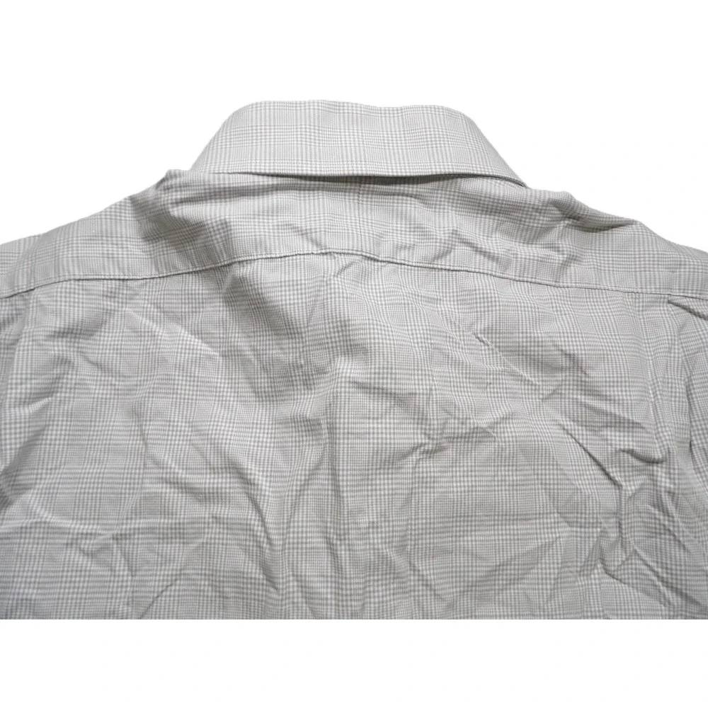 VTG Polo Ralph Lauren Regent BD Shirt Men 16 32/33 Gray Gingham Pony Cotton LS